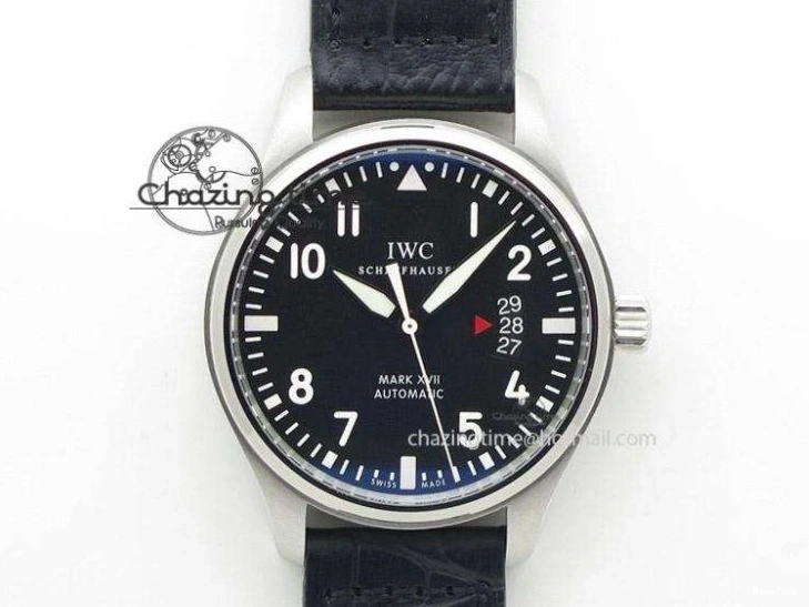 MIROTIME 0203 Pilot Top Gun IW326901 M+F 1:1 Best Edition Black Dial on Black Rubber Strap A SportInspired 6999